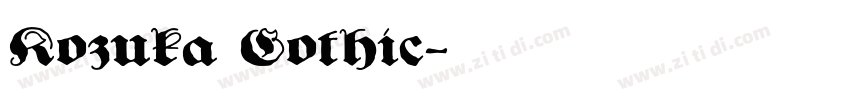 Kozuka Gothic字体转换